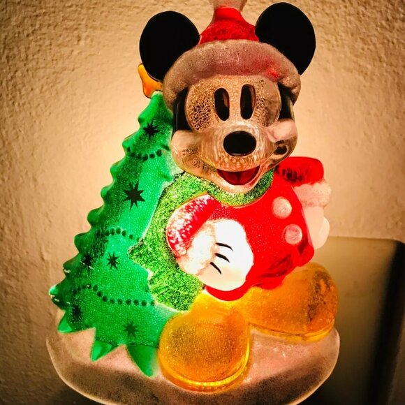 Vintage Mickey Mouse Christmas Tree Night Light!!! Works as pictured. - Picture 6 of 6
